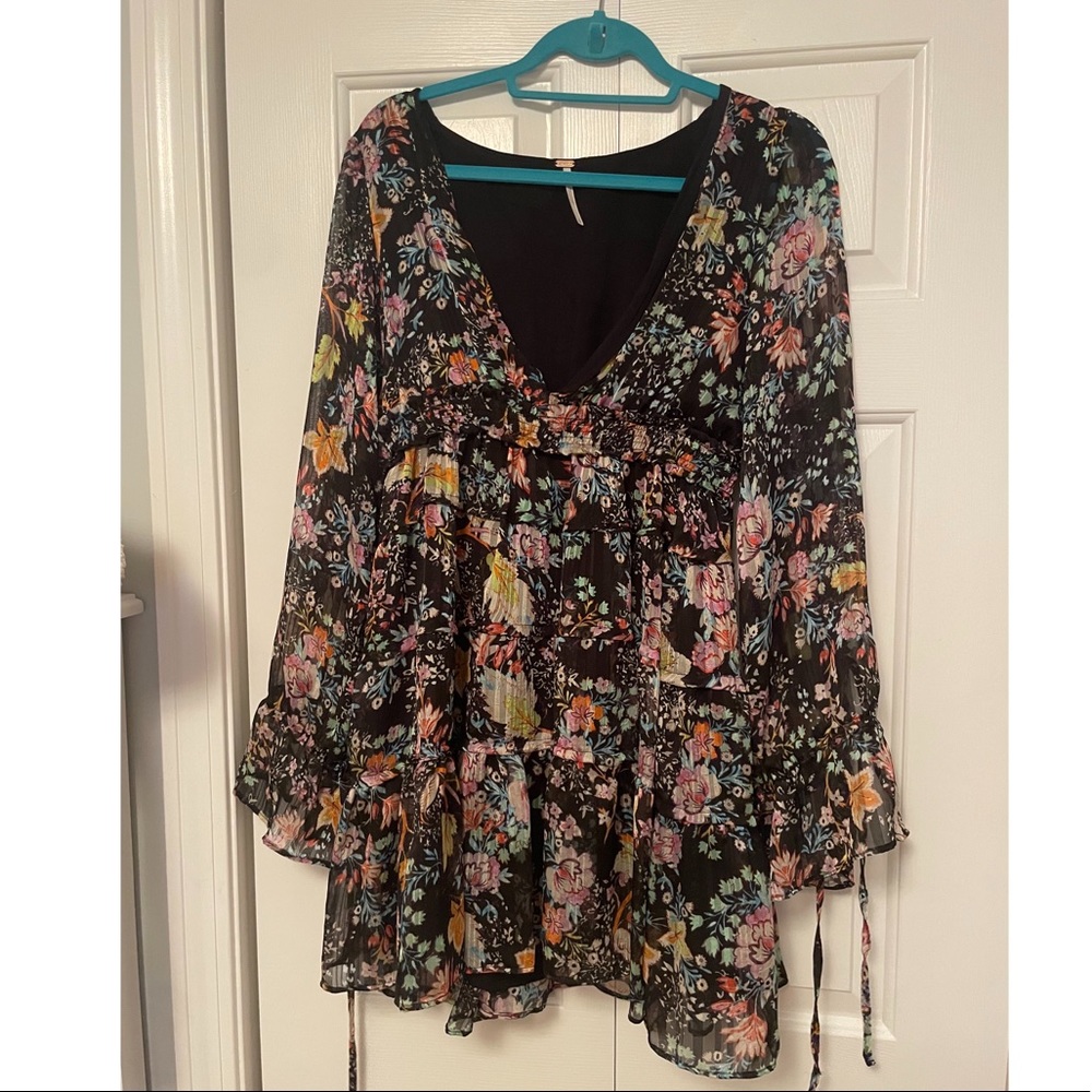 Black floral Free People dress